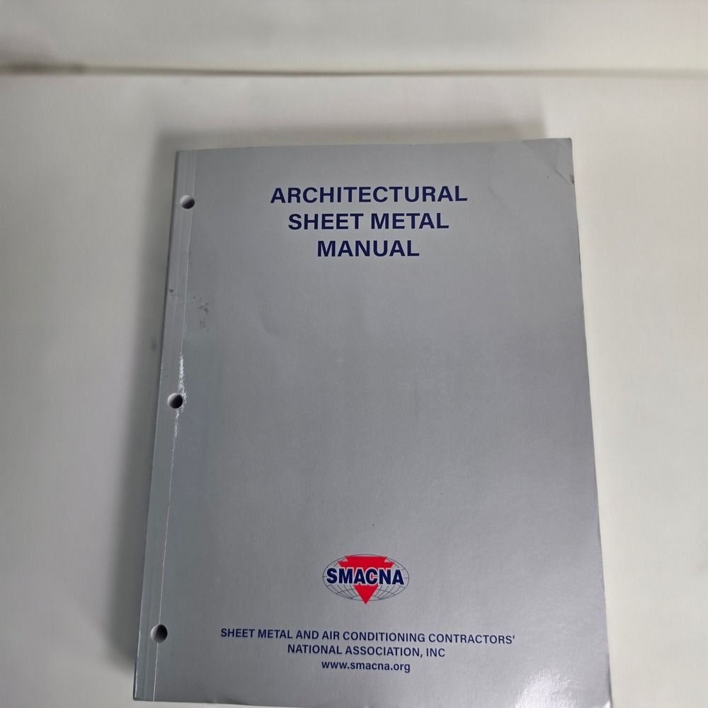 SMACNA Architectural Sheet Metal Manual 7th Edition 2012 Paperback Textbook